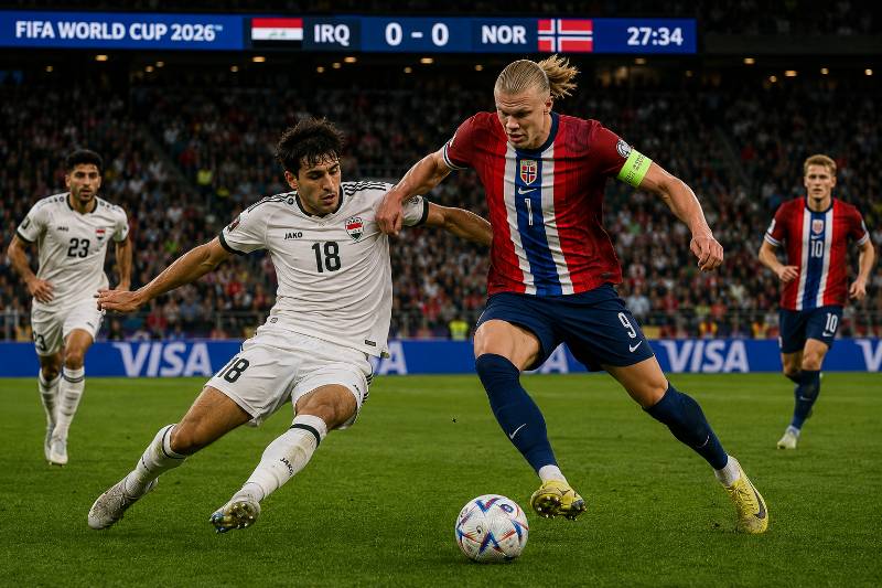 Irak vs Norwegen Wett Tipp und Prognose zur WM 2026 mit Spielszene