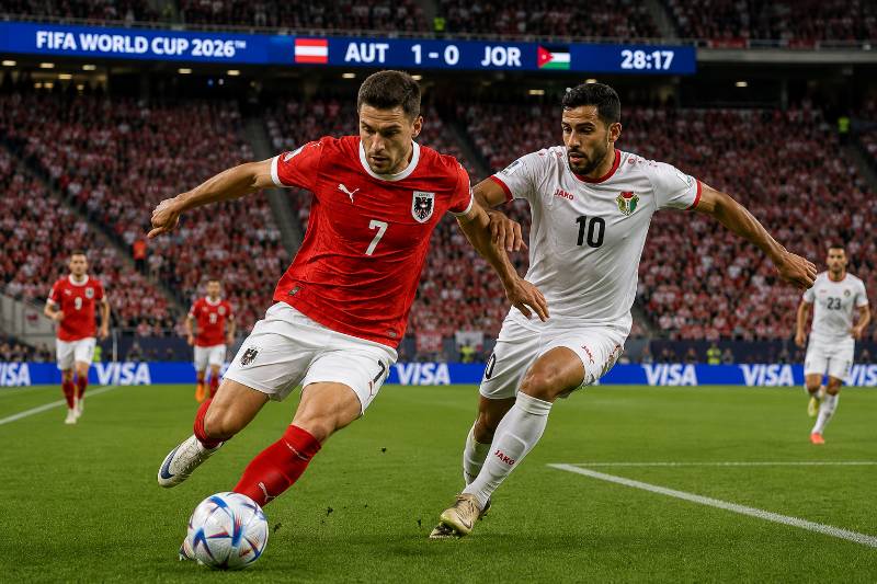 Österreich vs Jordanien Wett Tipp und Prognose zur WM 2026 mit realistischer Spielszene