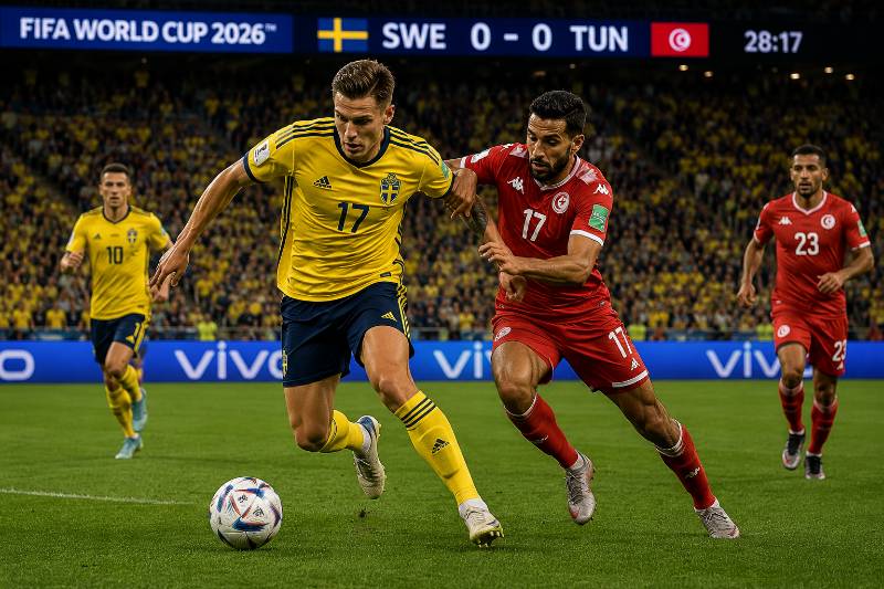 Schweden vs Tunesien Wett Tipp und Prognose zur WM 2026 mit Spielszene