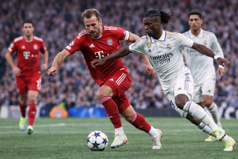 Spielszene zwischen Bayern München und Real Madrid in der Allianz Arena