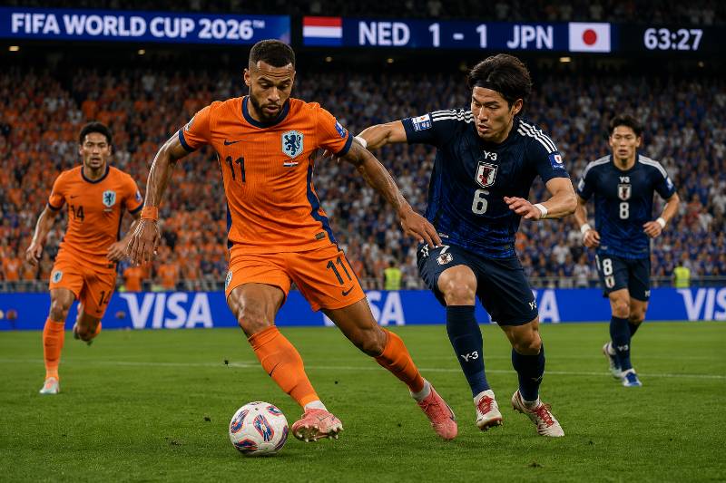 Niederlande vs Japan Wett Tipp und Prognose mit realistischer Spielszene zur WM 2026